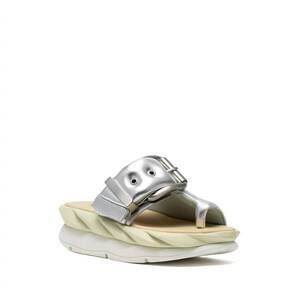 NEW 4CCCCEES women's mellow glow sandals in silver